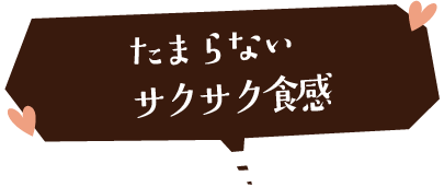 たまらないサクサク食感